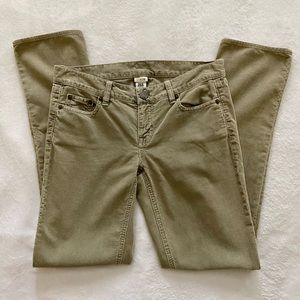 J Crew City Fit Corduroy Green/Gray Pants